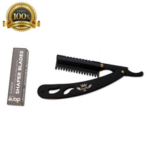 Cargar imagen en el visor de la galería, Salon Hair Shaper Razor Blade with Handle for Custom Shaping Shears Kit TIJERAS - Liberty Beauty Supply