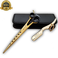 Classic Straight Edge Barber Razor Folding Shaving Knife+ 10 Blades TIJERAS - Liberty Beauty Supply