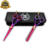 5.5" Salon Hair Cutting Scissors TIJERAS Thinning Barber Shears Razor Kit RAPADA - Liberty Beauty Supply