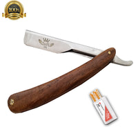 Wooden Scissors TIJERAS Hair Cutting Shears Straight Edge Barber Razor - Liberty Beauty Supply