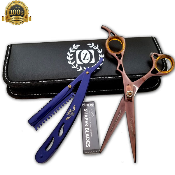 6" Professional Barber Shears Hairdressing Cutting Thinning Scissors RAZOR SHARP - Liberty Beauty Supply