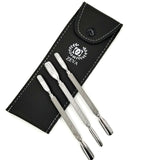Spoon Cuticle Pusher Cleaner Trimmer Manicure Pedicure Nail Care Tools 4 Pc Set - Liberty Beauty Supply
