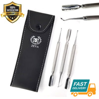4 Piece Professional Cuticle Pusher Trimmer Cutter Nipper Remover for Manicure - Liberty Beauty Supply
