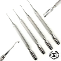 4 Pcs Beauty Nail Care Cuticle Pusher Spoon Trimmer File Manicure Pedicure Tools - Liberty Beauty Supply