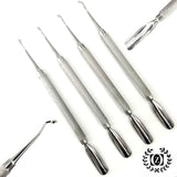 4 Pcs Beauty Nail Care Cuticle Pusher Spoon Trimmer File Manicure Pedicure Tools - Liberty Beauty Supply