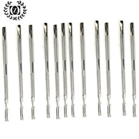 12Pcs Beauty Nail Care Cuticle Pusher Spoon Trimmer File Manicure Pedicure Tools Salon Oil Cleaner - Liberty Beauty Supply