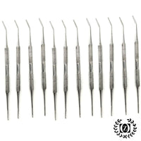 12 pcs Cuticle Nail Pusher Spoon Remover Stainless Steel Manicure Care Tool Salon Pedicure Cleaner - Liberty Beauty Supply