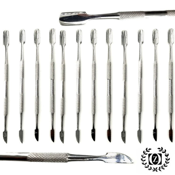 Pedicure Manicure Set. Nail Cuticle Spoon Pusher Remover Cut Tool SET of 12 Salon Oil Cleaner - Liberty Beauty Supply