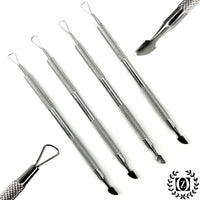 New Set 4 Pcs Manicure Pedicure Stainless Steel Tool Nail Pusher Cuticle Remover Care - Liberty Beauty Supply