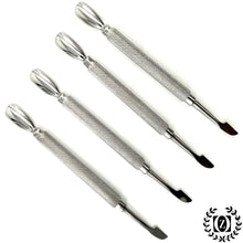 Load image into Gallery viewer, SET of 4 Pedicure Manicure Set. Nail Cuticle Spoon Pusher Remover Care Tool Salon Accessories Steel - Liberty Beauty Supply