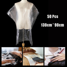 Load image into Gallery viewer, 50 PCS Disposable Hair Cutting Capes Hairdressing Barber Apron Dyeing Gown Cloak